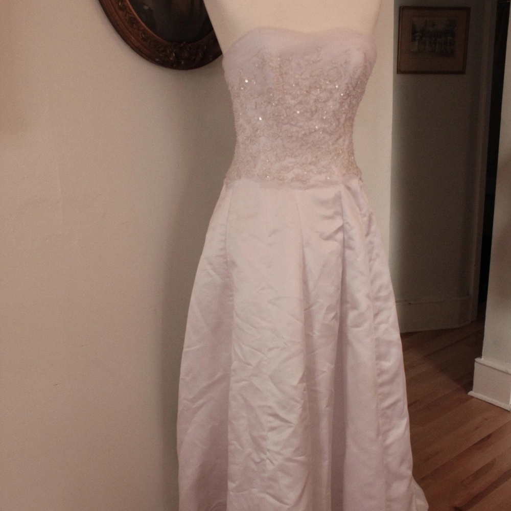 Maggie Sottero A-Line Satin Wedding Dress with Corset Back